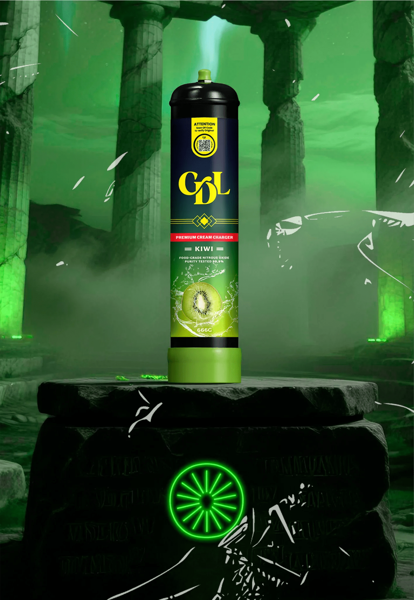 Cream Deluxe 666g N2O Charger – Kiwi