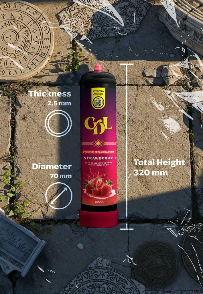 Cream Deluxe 666g N2O Charger – Strawberry
