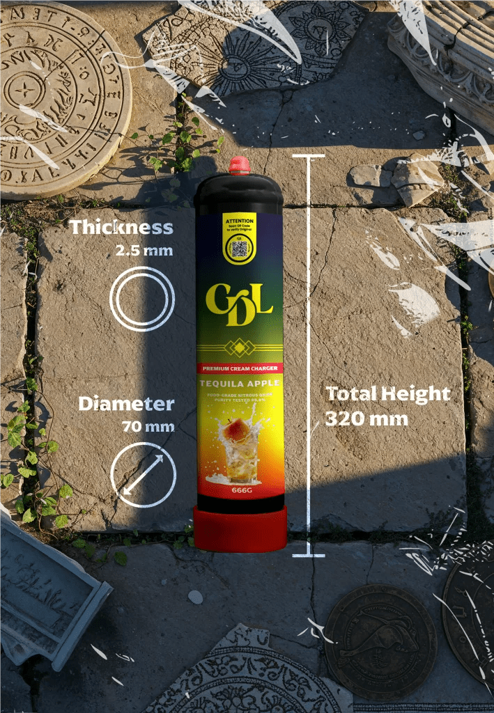 Cream Deluxe 666g N2O Charger – Tequila Apple