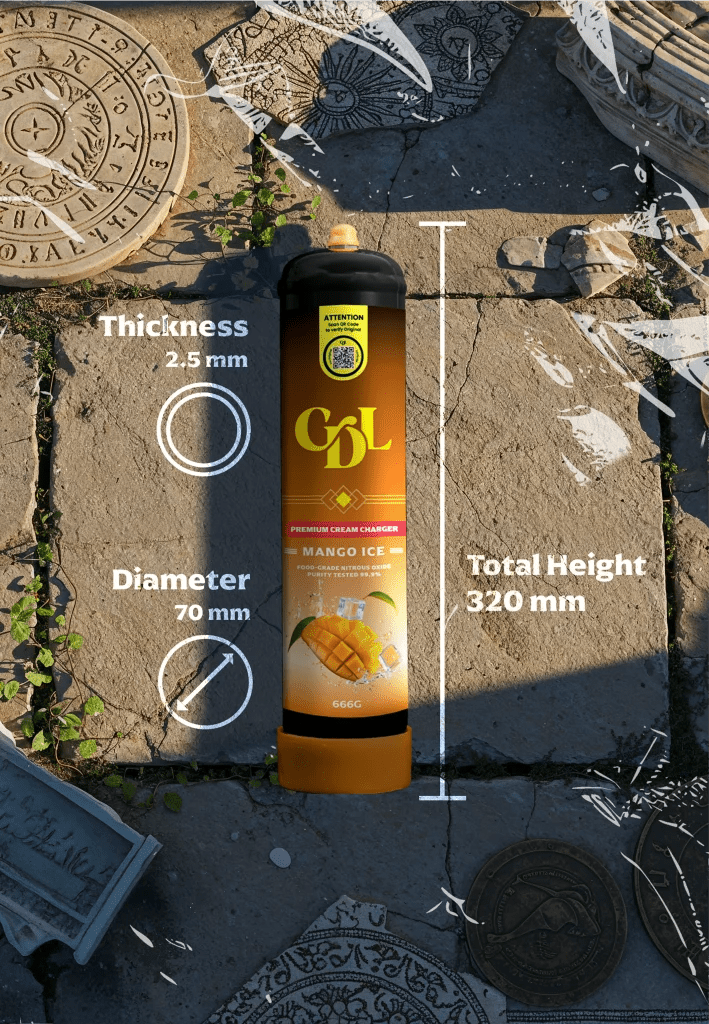 Cream Deluxe 666g N2O Charger – Mango Ice