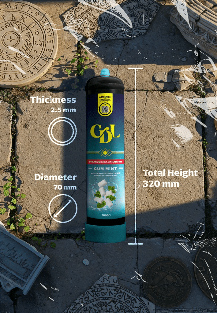 Cream Deluxe 666g N2O Charger – Gum Mint