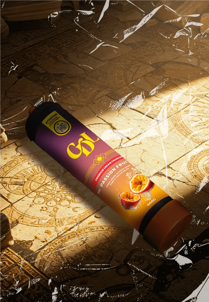 Cream Deluxe 666g N2O Charger – Passion fruit