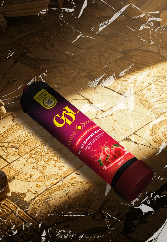 Cream Deluxe 666g N2O Charger – Strawberry